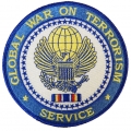 GLOBAL WAR ON TERRORISIM SERVICE PATCH. 4" GLOBAL WAR ON TERRORISIM SERVICE PATCH. 4"